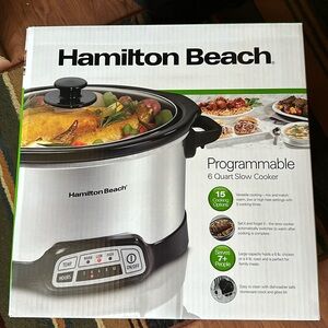 New in Box! Cook with confidence! Hamilton Beach 6 quart Slow Cooker